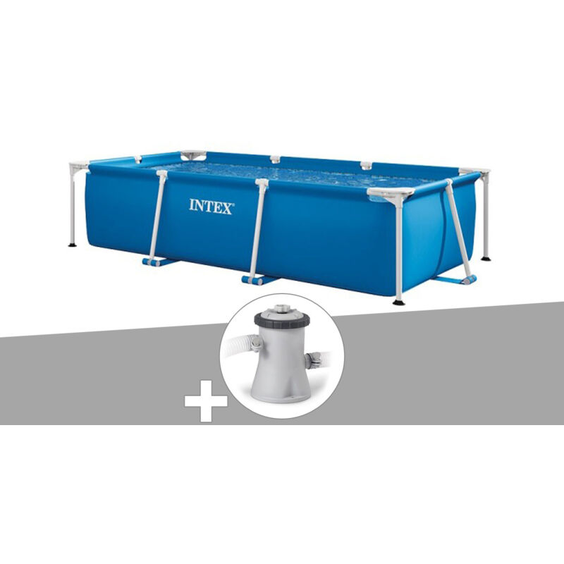 Kit piscine tubulaire rectangulaire Intex 2,60 x 1,60 x 0,65 m + Epurateur 1,25 m³/h