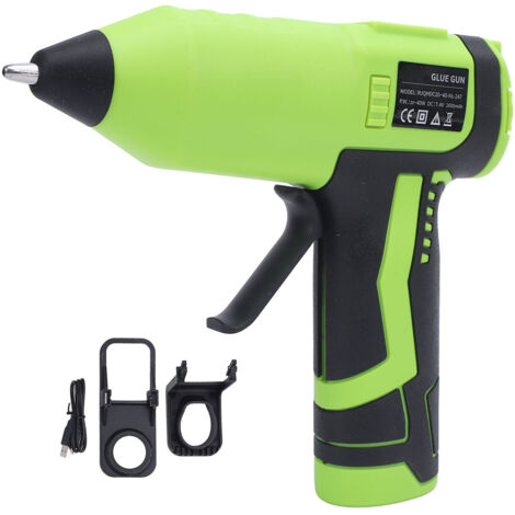Kit pistola per colla a caldo senza fili, riscaldamento rapido, ricarica USB, fusione multifunzionale per lavori artigianali e riparazione di mobili, DC 7,4V