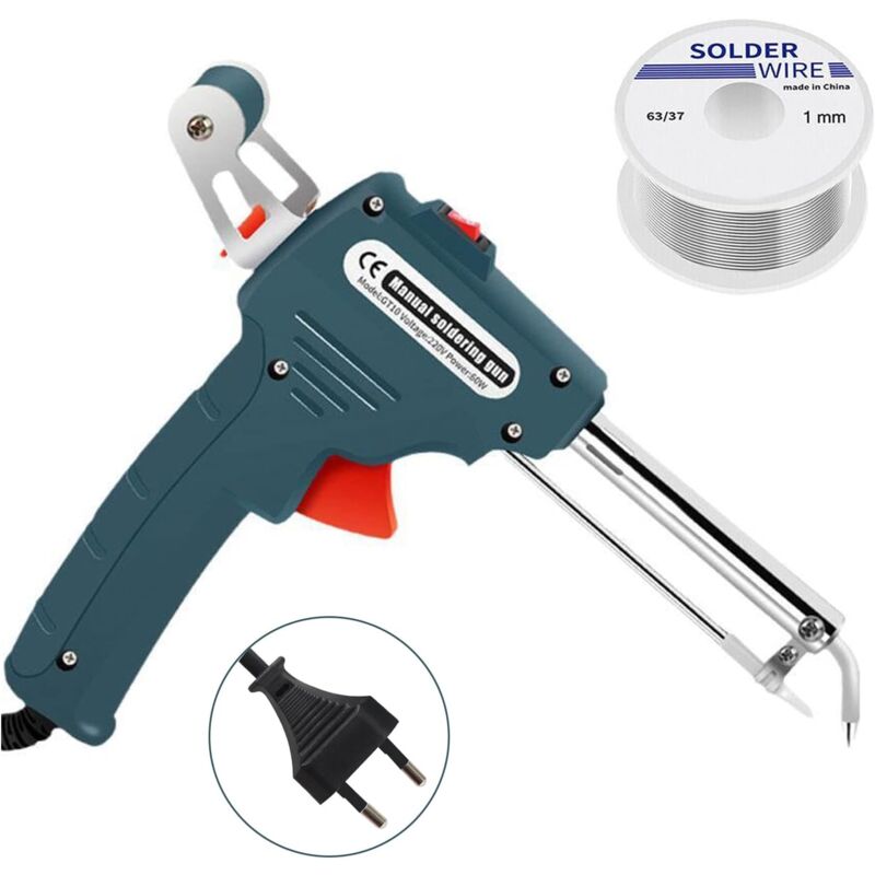 Kit pistolet à souder électronique automatique 60 W, pistolet à souder avec fil de soudure pour électronique, réparation automobile, bricolage