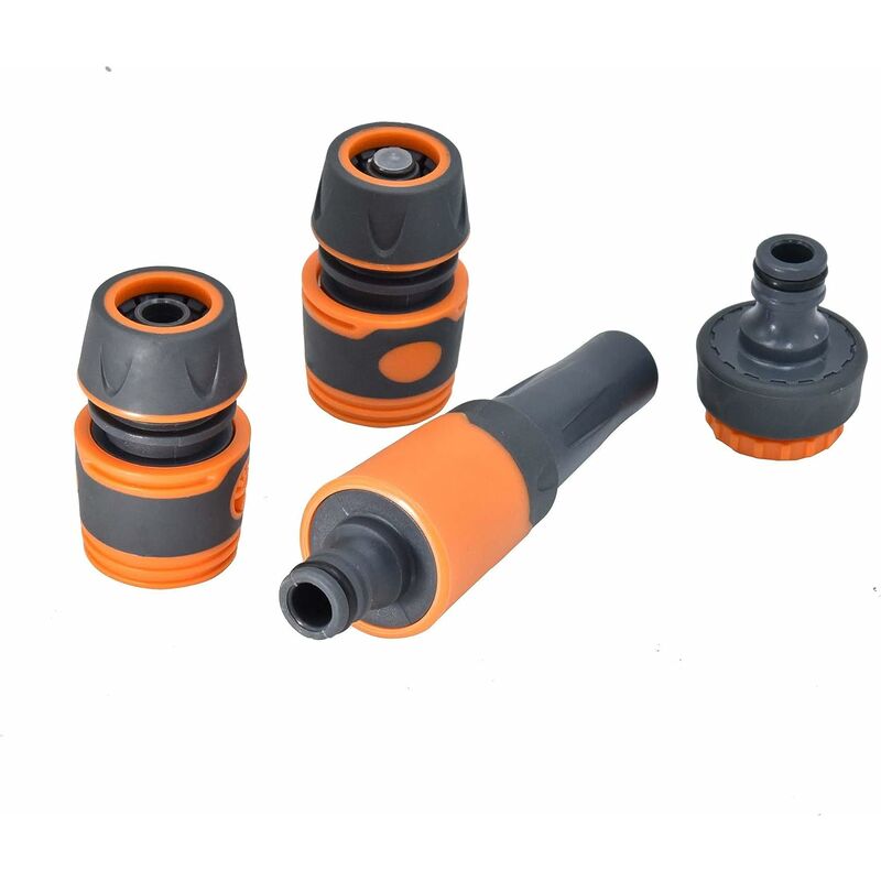 Kit Pistolets d'arrosage Lance Nettoyage Jardin Nécessaire Comprend Raccords pour Extension 1 Lance d'Arrosage ,1 Raccord d'arrosage , 1 Raccord