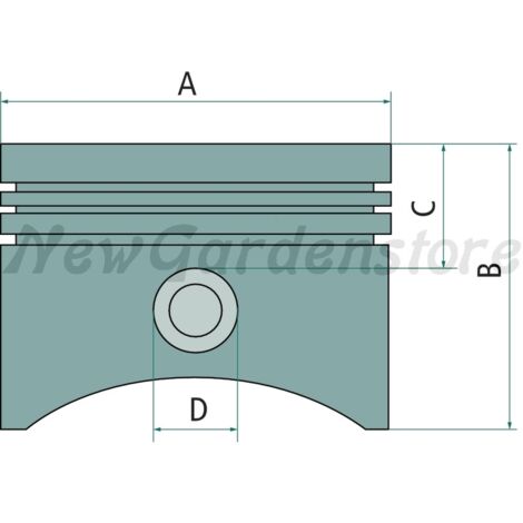Kit piston Ø  60 mm compatible tracteur de pelouse BRIGGS & STRATTON 294203