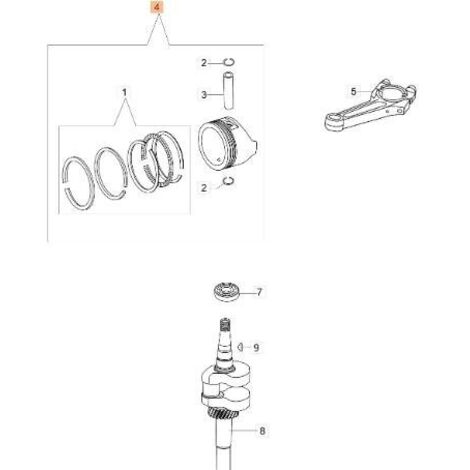 KIT PISTON ORIGINAL EMAK L66150412