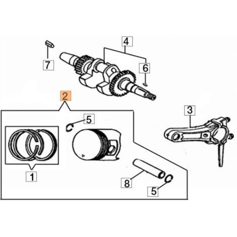 KIT PISTON ORIGINAL EMAK L66150600