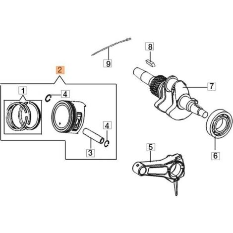 KIT PISTON ORIGINAL EMAK L66150611