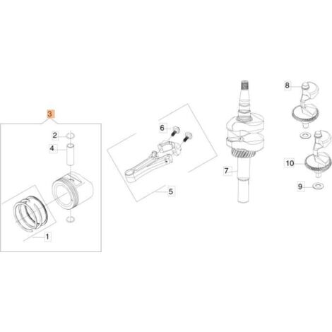 KIT PISTON ORIGINAL EMAK L66150754