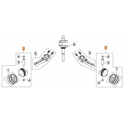 KIT PISTON ORIGINAL EMAK L66151064