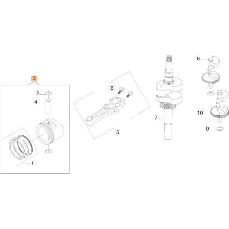 KIT PISTON ORIGINAL EMAK L66151182