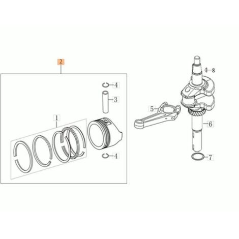 KIT PISTON ORIGINAL EMAK L66151575