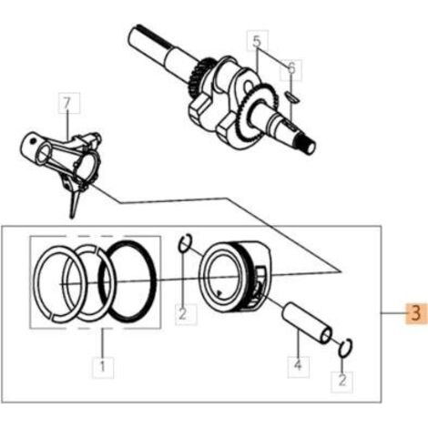 KIT PISTON ORIGINAL EMAK L66151627