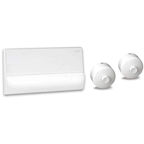 KIT PLACCA E PULSANTE PER CASSETTA INCASSO PUCCI RAME Bianca 8007520