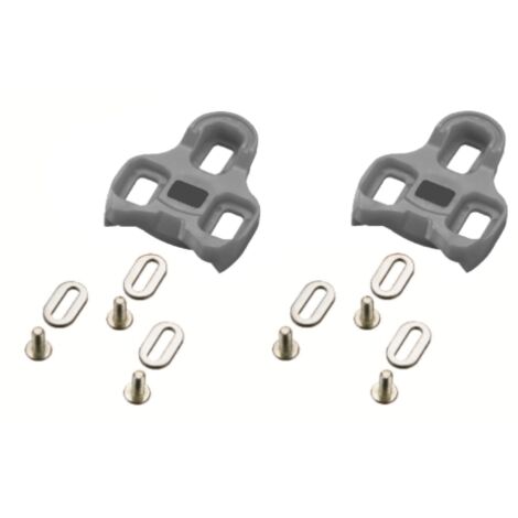 KIT PLACCHETTE GRIGIE 5° COMPATIBILI LOOK KEO PER PEDALI BICI CORSA TACCHETTE SGANCIO Ecovelo