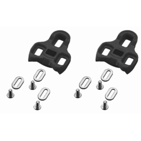 KIT PLACCHETTE NERE 0° COMPATIBILI LOOK KEO PER PEDALI BICI CORSA TACCHETTE SGANCIO Ecovelo