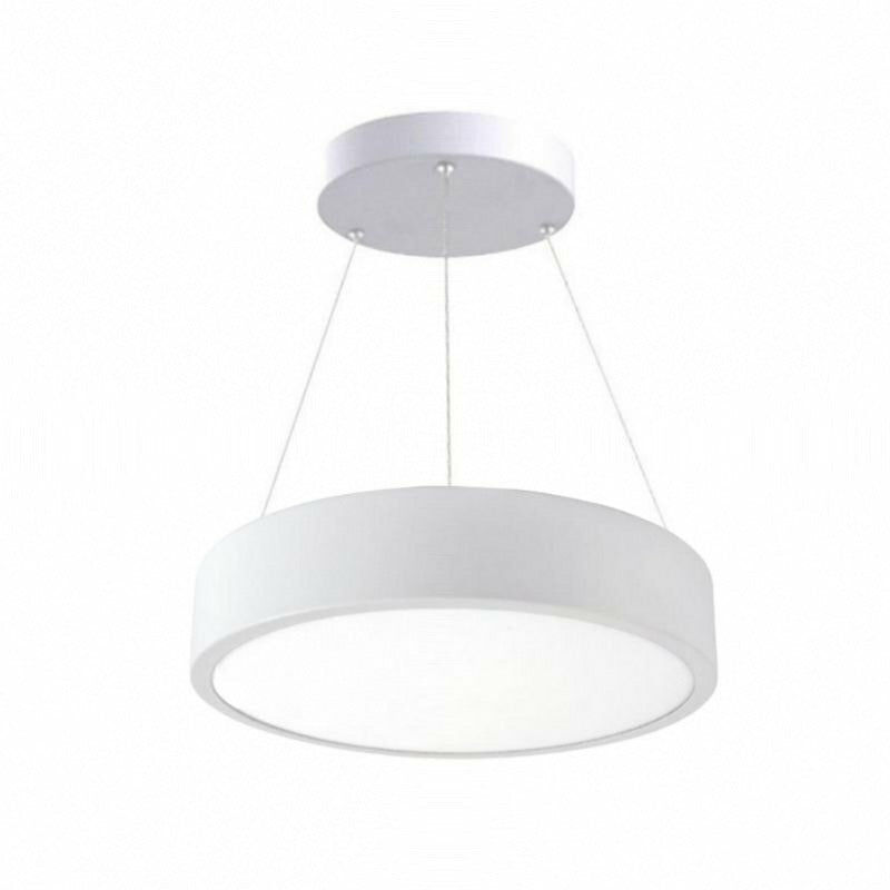 Silamp - Kit Plafonnier led Blanc 18W 25cm avec Kit de Suspension - Blanc Chaud 2300K - 3500K Silamp - Kit Plafonnier led Blanc 18W 25cm avec Kit de Suspension - Blanc Chaud 2300K - 3500K