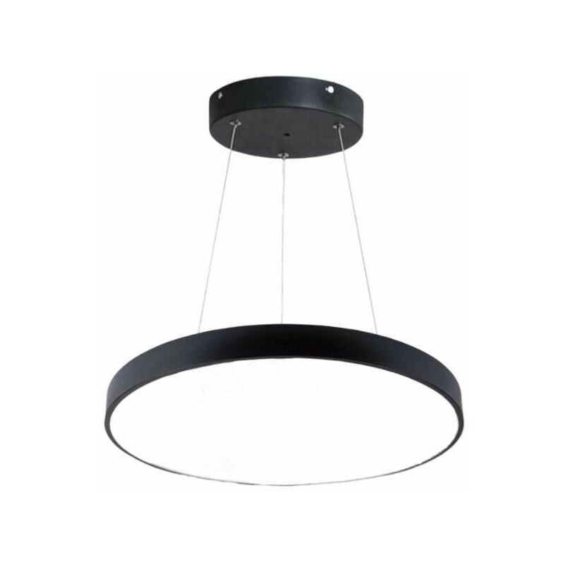 Kit Plafonnier LED 54W 60cm avec Kit de Suspension - Blanc Chaud / Noir - SILUMEN