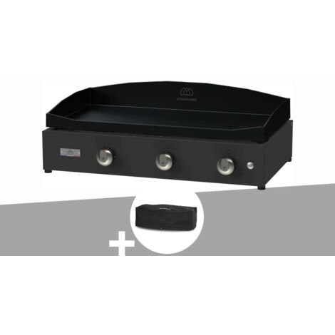 Kit plancha à gaz Pure 375 noire Le Marquier + Housse de protection