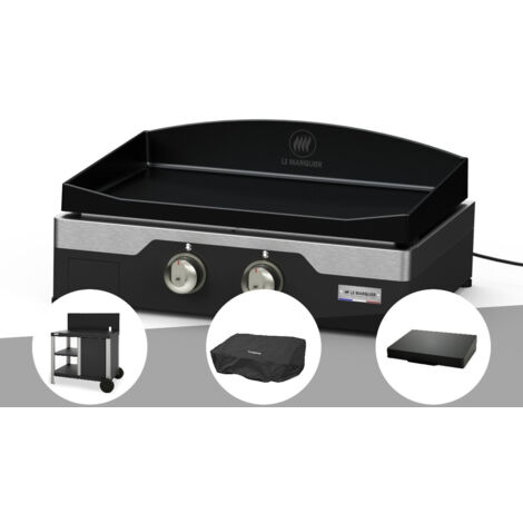 Kit plancha électrique Allure 260 Duo Le Marquier + Desserte + Couvercle + Housse