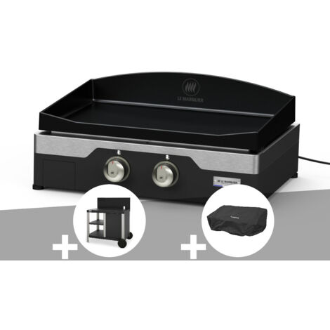 Kit plancha électrique Allure 260 Duo Le Marquier + Desserte + Housse