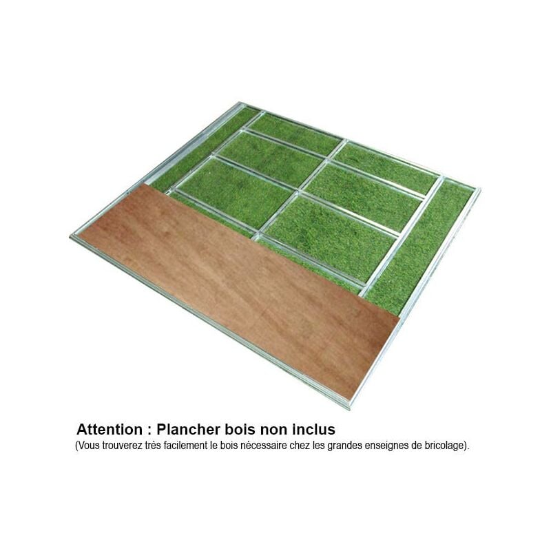 Kit plancher pour abri de jardin Trigano de 1,04 m² - Gris