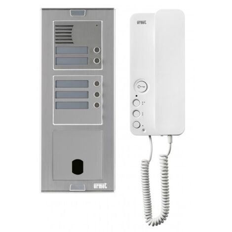 Kit Platine et poste audio Sinthesi Alu 5 boutons 3 modules 2VOICE programme URMET KASA83/05