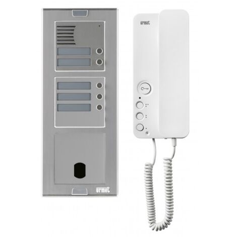 Kit Platine et poste audio Sinthesi Alu 5 boutons 3 modules 2VOICE programme URMET KASA83/05