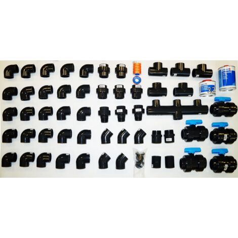 Kit Plomberie Piscine pour tuyau semi flexible Glanaflex 50 mm