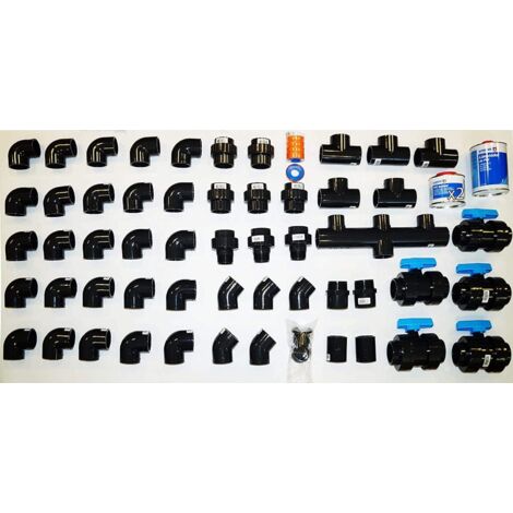 Kit Plomberie Piscine PVC Rigide PN16 D 50MM