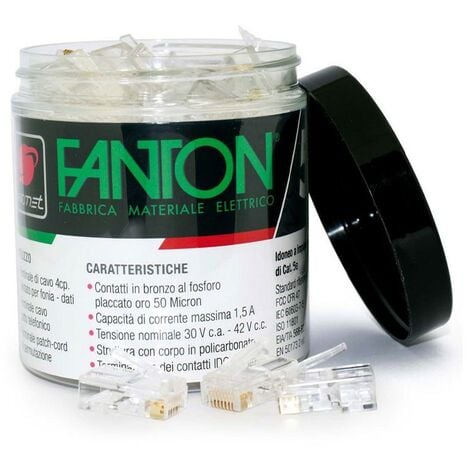 Kit Plug Fanton CAT.5E UTP 8/8 RJ45 50 pezzi 23720B