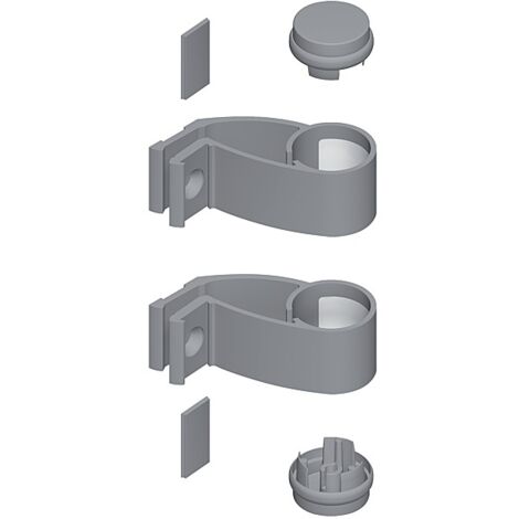 Kit poignée de tirage alu brut à assembler DIVA X - D 40 mm - ral 9006 - LA CROISEE DS