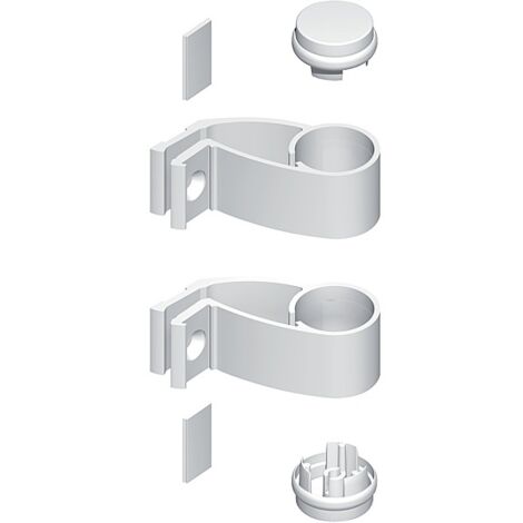 Kit poignée de tirage alu brut à assembler DIVA X - D 40 mm - ral 9010 - LA CROISEE DS