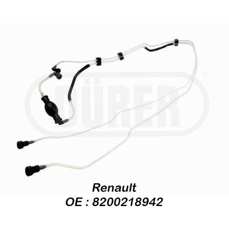 Kit poire d'amorcage carburant – Tuyauterie thermo-scellée – Compatible Renault Clio II et Kangoo – Installation facile – Durer Germany