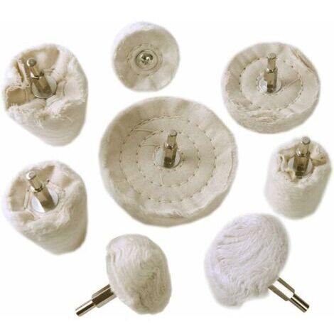 Kit Polissage Perceuse Aluminium, Kit Polissage Aluminium Brosse Roue Polissage pour Perceuse Chrome Inox Alu Metal 8pcs-INHHUB