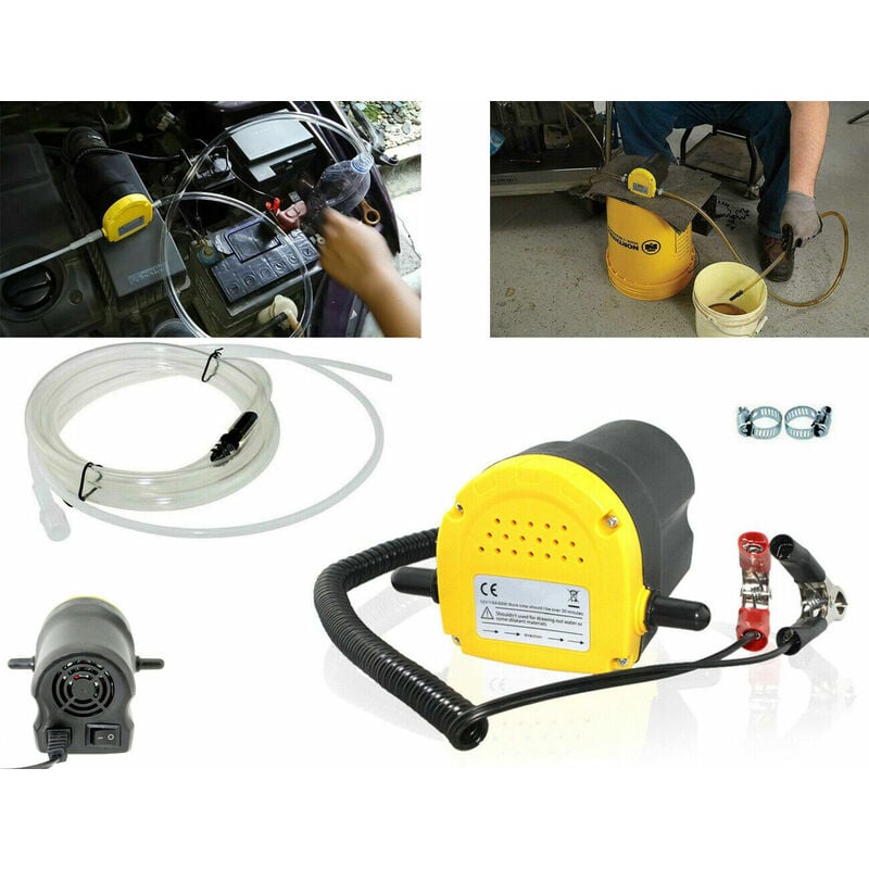 Image of Topolenashop - Pompa 12v per aspirazione travaso olio carburante gasolio di auto moto furgoni