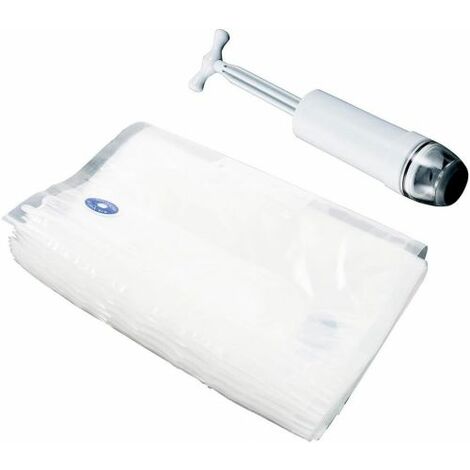 KIT POMPA PER SOTTOVUOTO CON 10 BUSTE PER ALIMENTI 23X28 CM IN SET (39464)