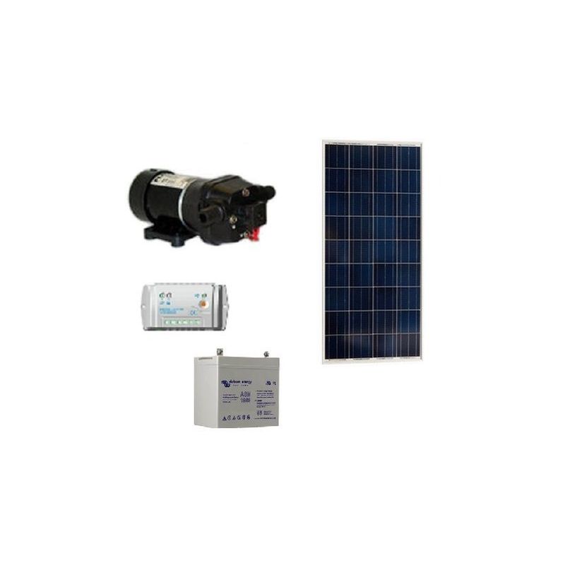 Flojet - Kit pompe solaire 19 l / min avec batterie