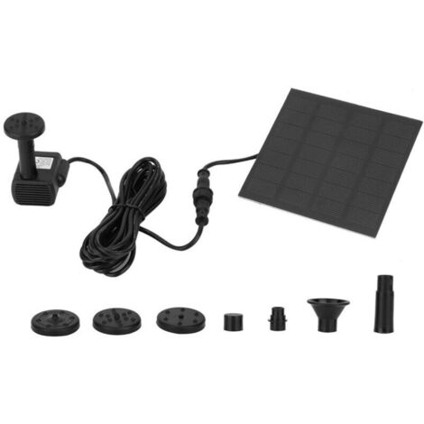 Kit pompe à eau submersible avec panneau solaire - Pour fontaine, rocaille, étang - Énergie verte et économique