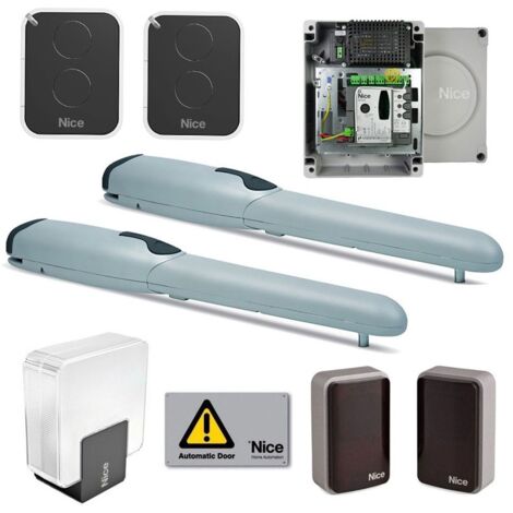 KIT Portail à Battant NICE WINGO à 2 portes jusqu’à 2 mètres 24V WINGO4024BDKCE
