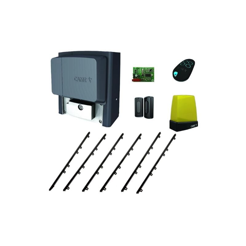 CAME Kit automatisme pour portail coulissant U2313 BX-78 800KG 230V + 6M Crémaillère Nylon