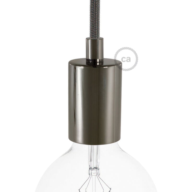 

Kit portalámparas cilíndrico de metal E27 | Cilíndrico - Negro perla - Negro perla