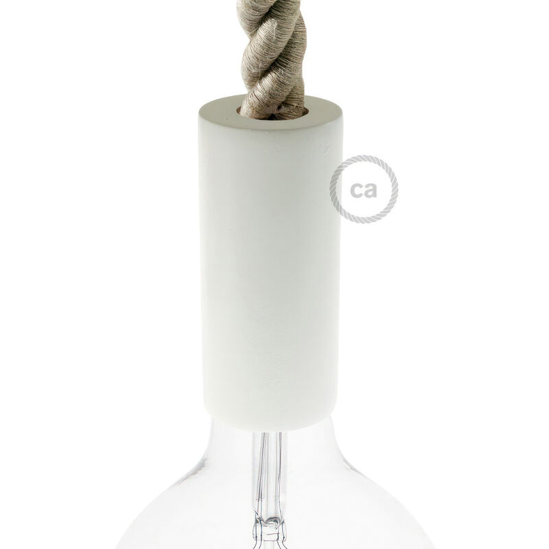 

Creative Cables - Kit portalámparas de madera E27 para cable 2XL | Blanco - Blanco