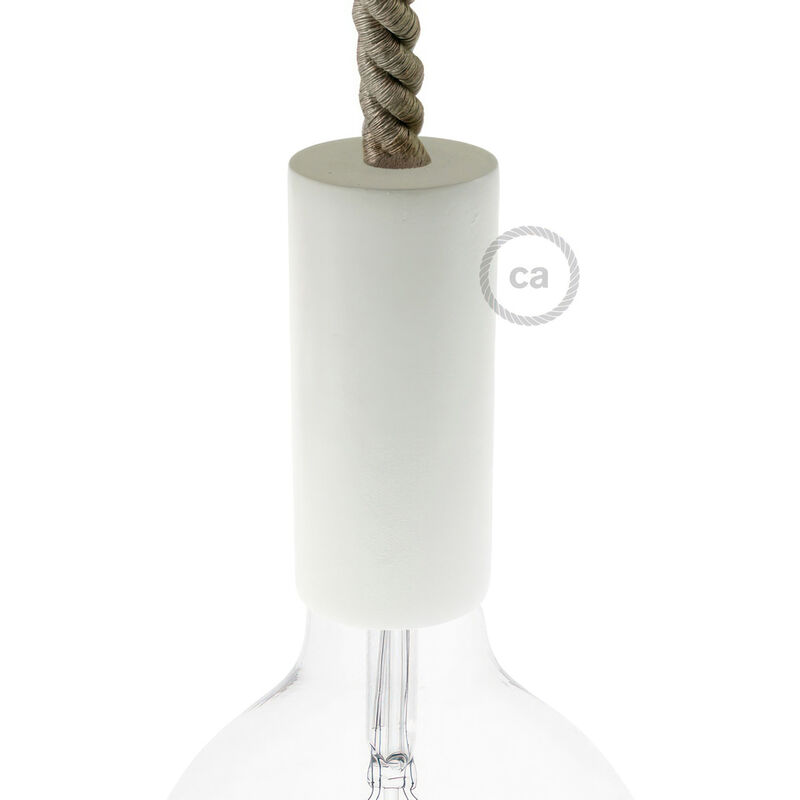 

Creative Cables - Kit portalámparas de madera E27 para cable XL | Blanco - Blanco