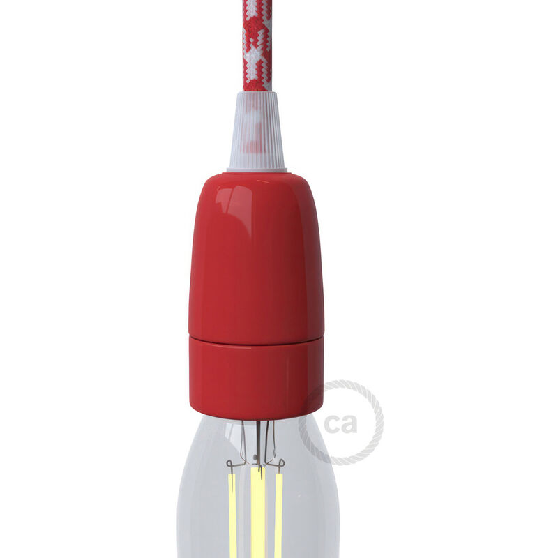 

Kit portalámparas de porcelana E14 | Rojo - Rojo
