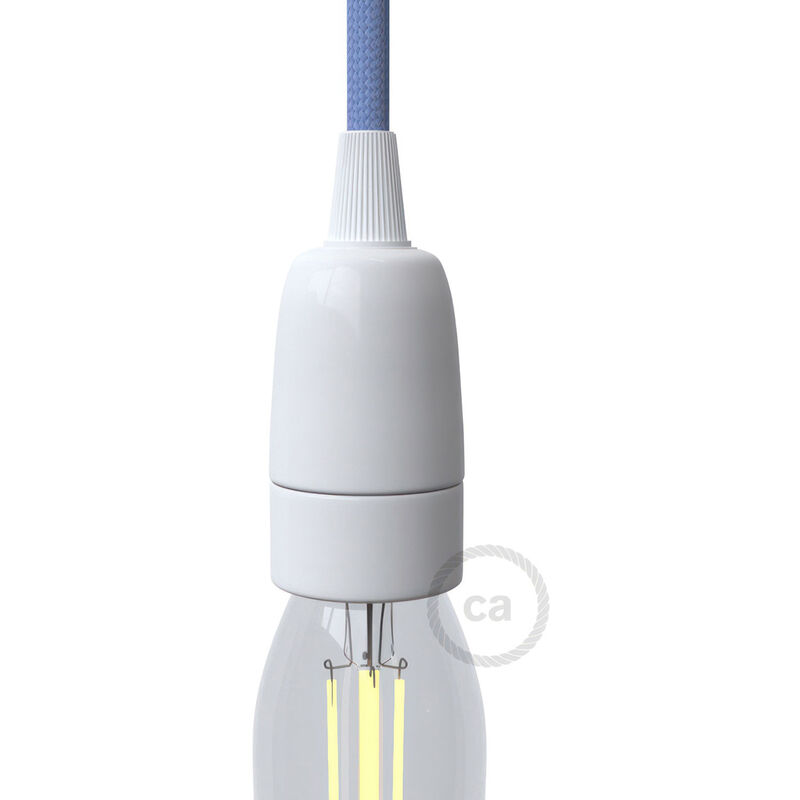

Creative Cables - Kit portalámparas de porcelana E14 | Blanco - Blanco