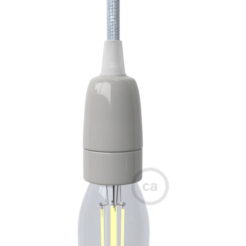 

Kit portalámparas de porcelana E14 | Gris - Gris
