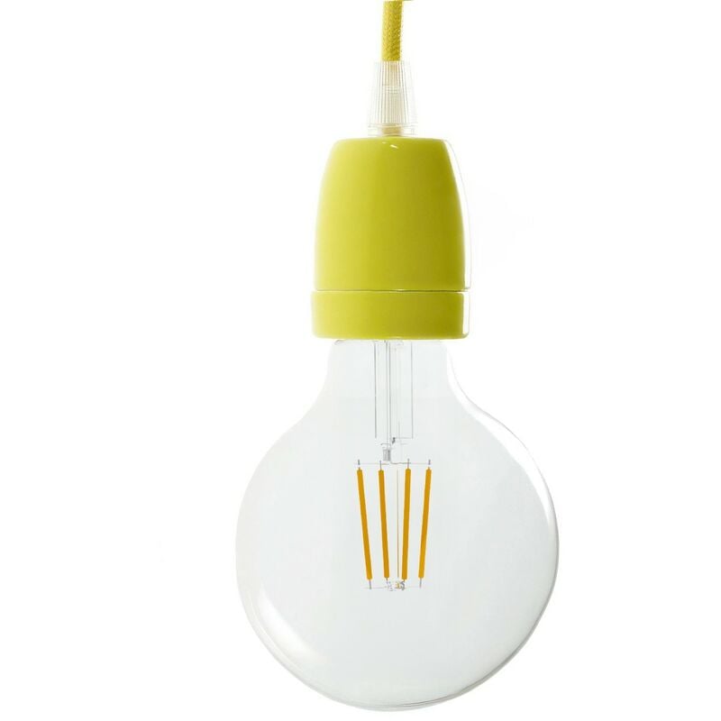 

Creative Cables - Kit portalámparas de porcelana E27 | Amarillo - Amarillo