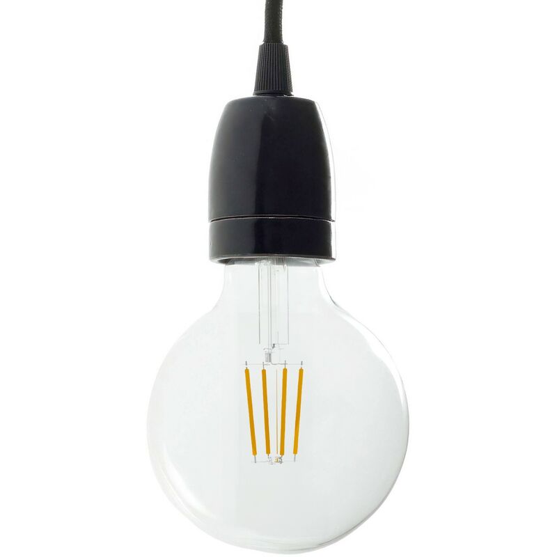

Creative Cables - Kit portalámparas de porcelana E27 | Negro - Negro