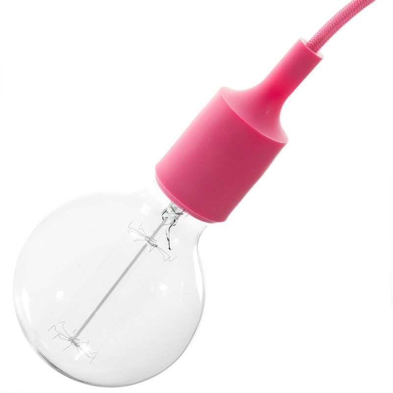 

Creative Cables - Kit portalámparas de silicona E27 | Fucsia - Fucsia