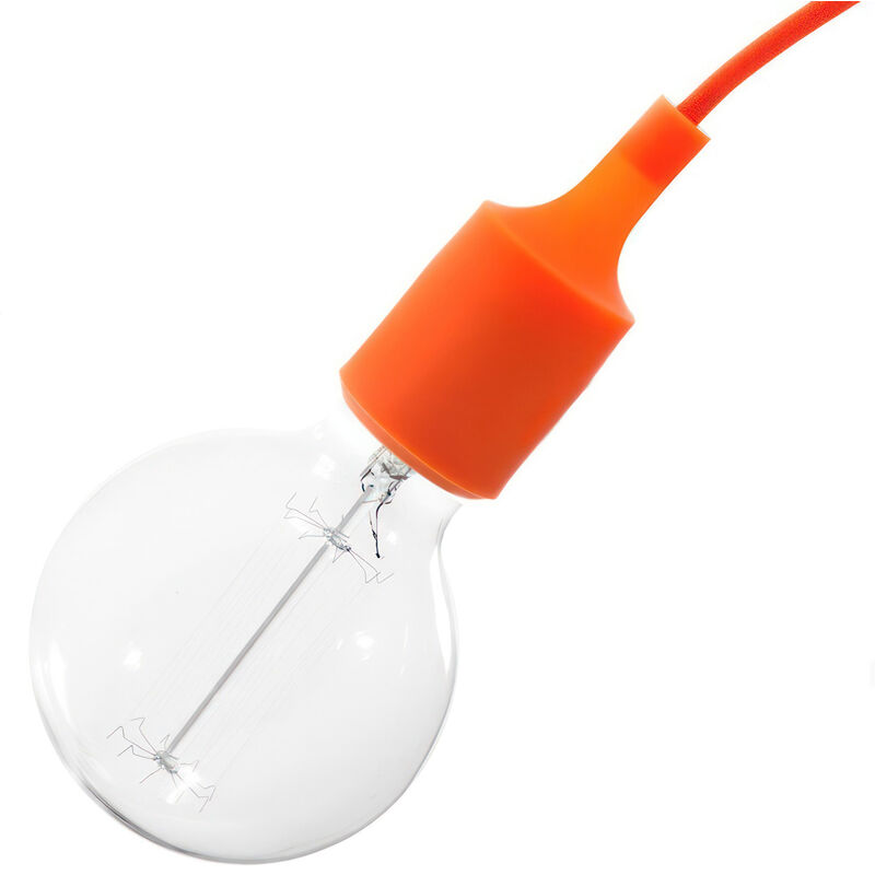 

Creative Cables - Kit portalámparas de silicona E27 | Naranja - Naranja