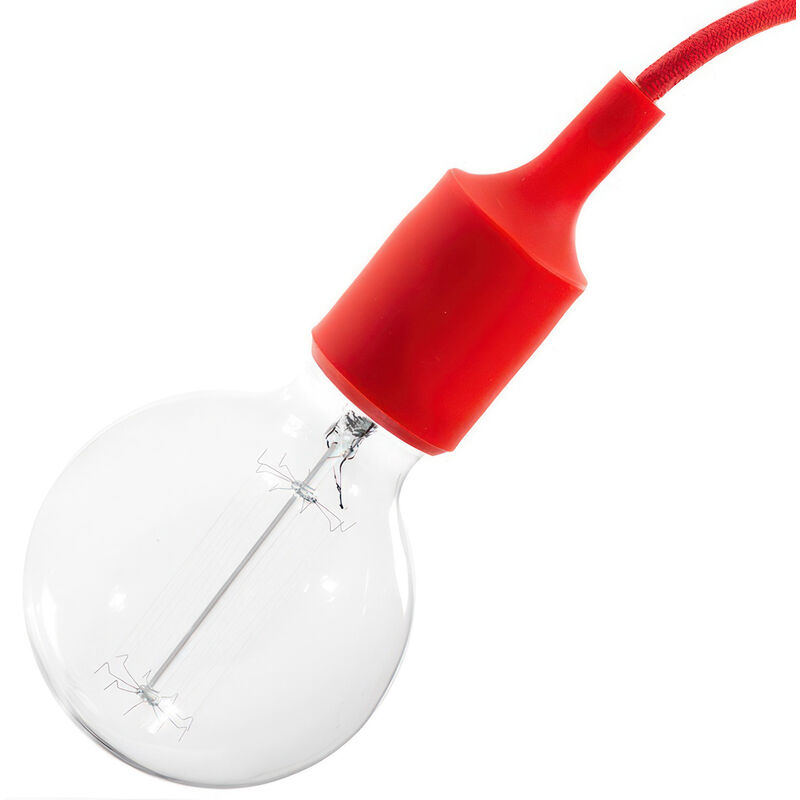 

Creative Cables - Kit portalámparas de silicona E27 | Rojo - Rojo