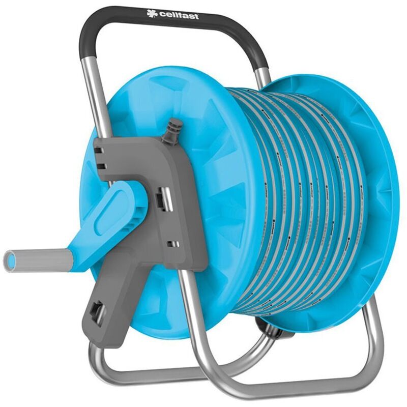 Kit porte-tuyau équipé de 20 m de tuyau Aluplus Cellfast