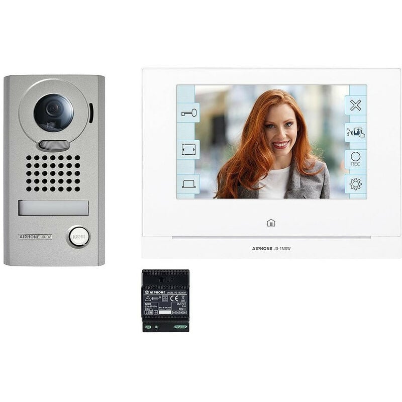 Aiphone - Kit vidéo JOS1VW - Platine saillie - Moniteur écran 7 - Module wifi intégré